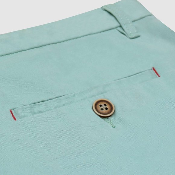 OLGYN Men’s Regular Fit Light Aqua Chino Shorts - Picture 5 of 6